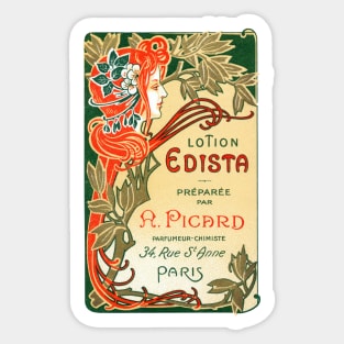 1910 French Art Nouveau label Sticker